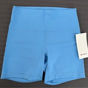Lululemon Light Blue Wunder Train HR Short 6in Size 10
